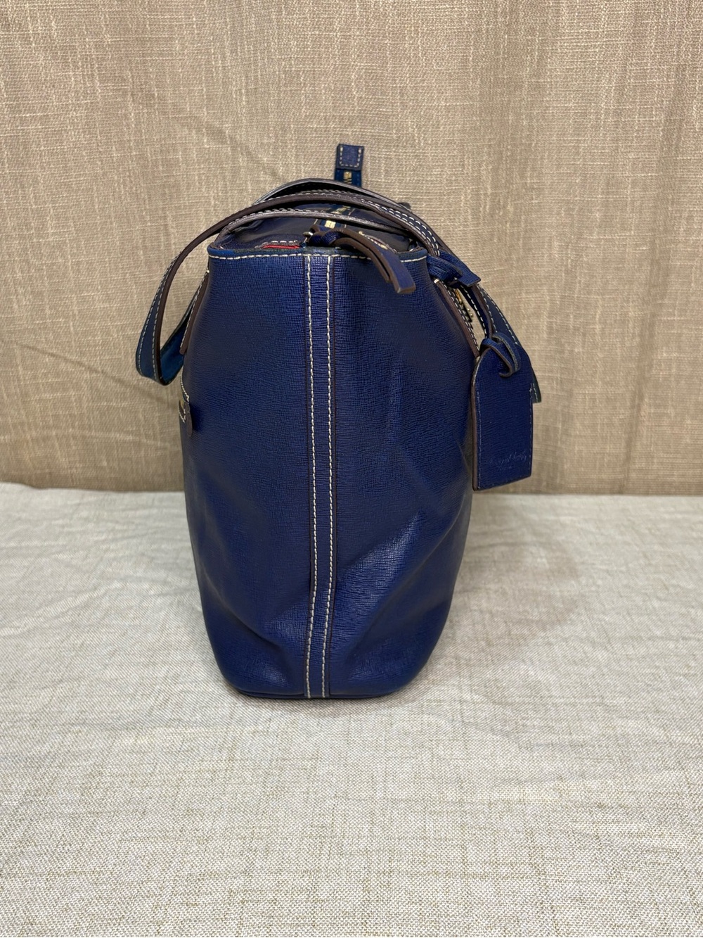 Dooney & Bourke Saffiano Charleston Tote Navy - Picture 4 of 9